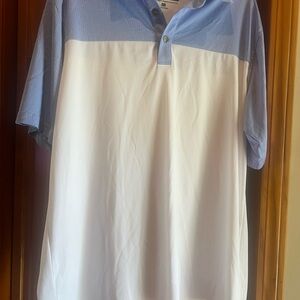 Pebble Beach Blue and White Polo Shirt